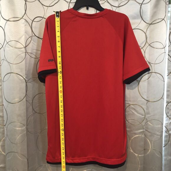AND1 Men's Medium Red Black Basketball T-Shirt Tee Athletic Performance Raglan - Picture 6 of 8